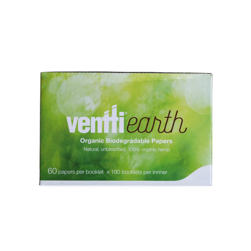 Ventti Earth Organic Biodegradable Papers 60 Papers Per Booklet X 100 Booklets = 6000 Papers