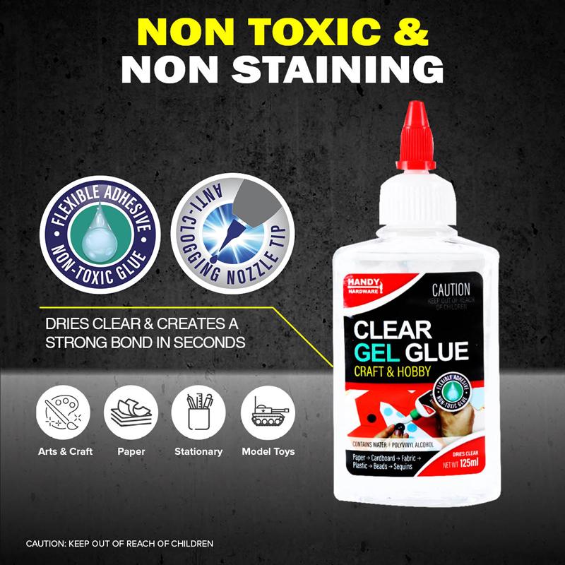 Handy Hardware Clear Gel Glue Craft & Hobby 125ml