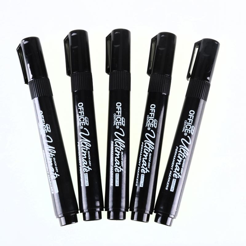 Office Central Permanent Marker Black Ink 5 Pack