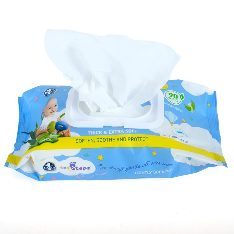 1St Care Baby Wipes Aloe Vera & Vitamin E 90 Pack JWN Shop