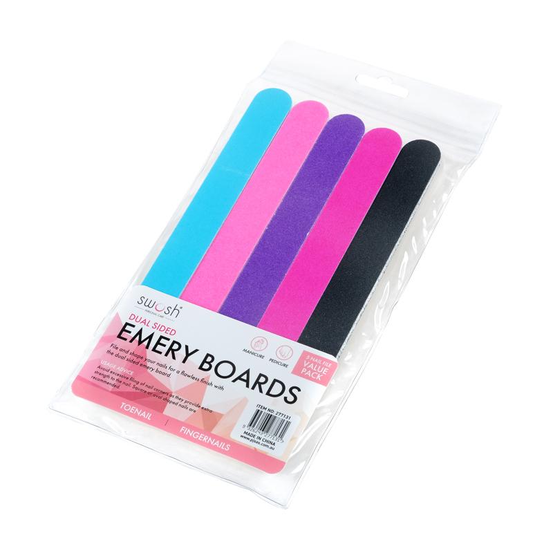 Swosh Dual Sided Emery Boards 5 Pack