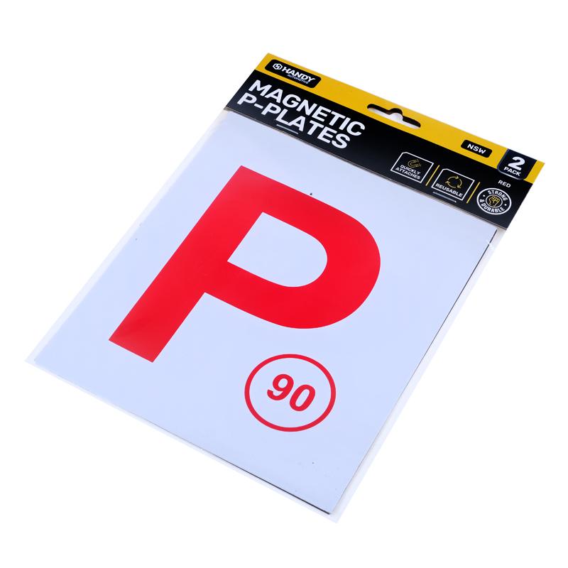Handy 2X Magnetic Red P-Plates