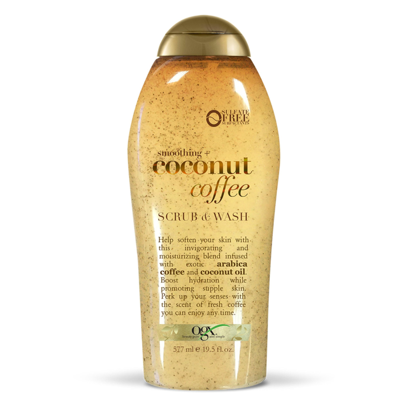 Ogx Smoothing + Coconut Coffee Scrub & Wash 577ml