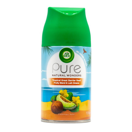 Air Wick Pure Natural Wonders Tropical Great Barrier Reef Fruity Blend & Lush Greens  Freshmatic Refill 159g