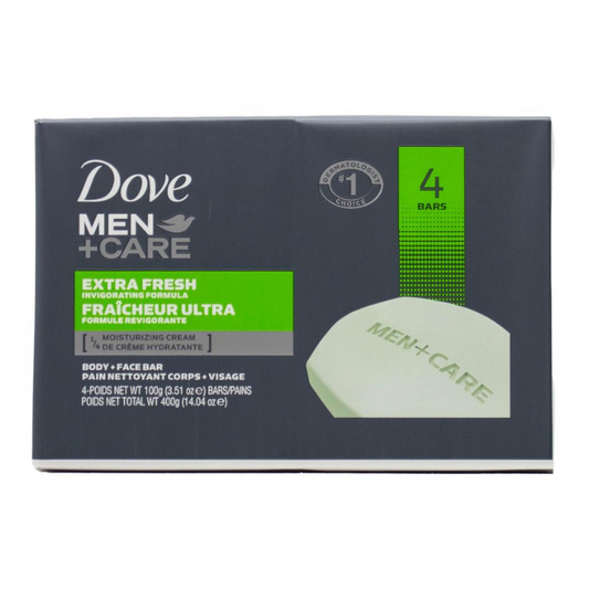 Dove Men + Care Extra Fresh Body And Face Bars 4 x 100g