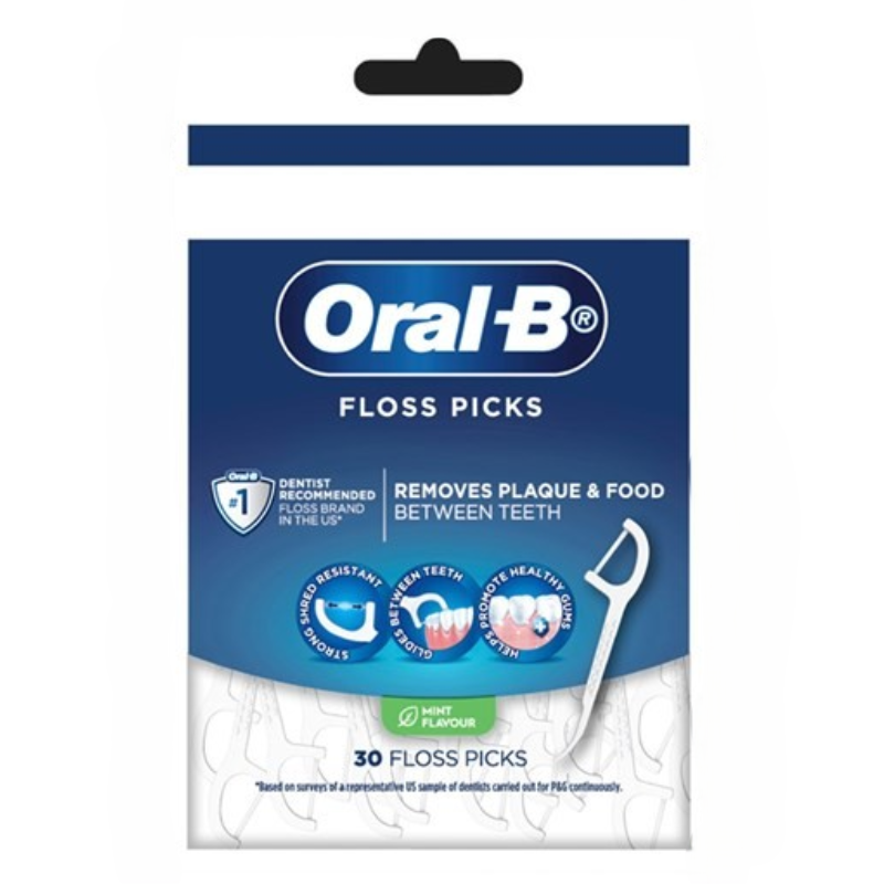Oral-B 30 Floss Picks Mint Flavour