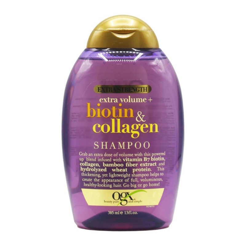 Ogx Extra Strength Extra Volume + Biotin & Collagen Shampoo 385ml