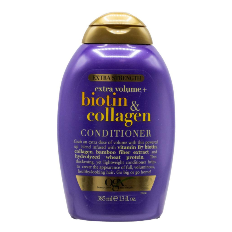 Ogx Extra Strength Extra Volume + Biotin & Collagen Conditioner 385ml