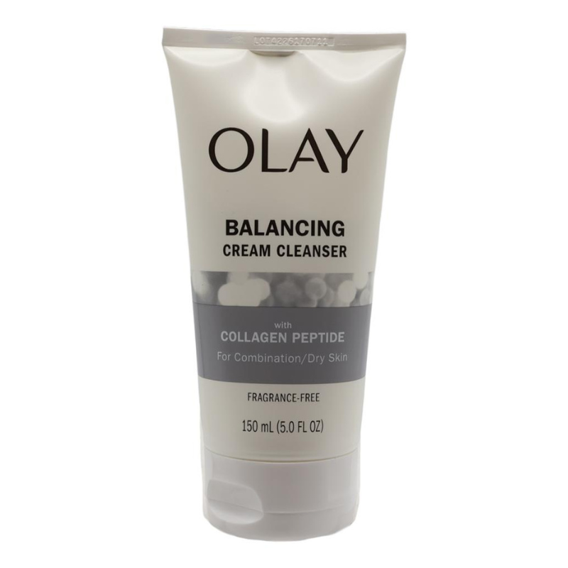 Olay Balancing Cream Cleanser With Collagen Peptide For Combination /Dry Skin Fragrance Free 150ml