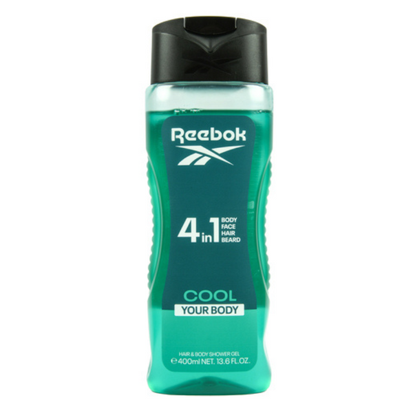 Reebok 4 In 1 Cool Your Body Hair & Body Shower Gel 400ml