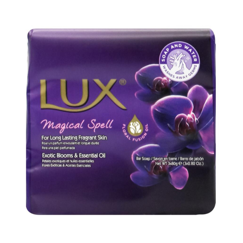 Lux Pk3 x 80g Bar Soap Magical Spell Excotic Blooms & Essential Oil