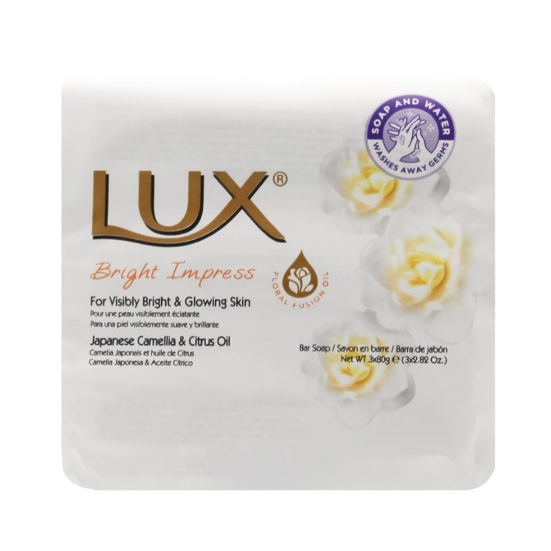 Lux Pk3 x 80g Bar Soap Bright Impress Japanese Camellia & Citrus Oil