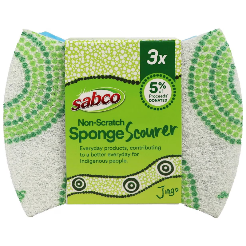 Sabco Jingo Non-Scratch Sponge Scourer 3 Pack