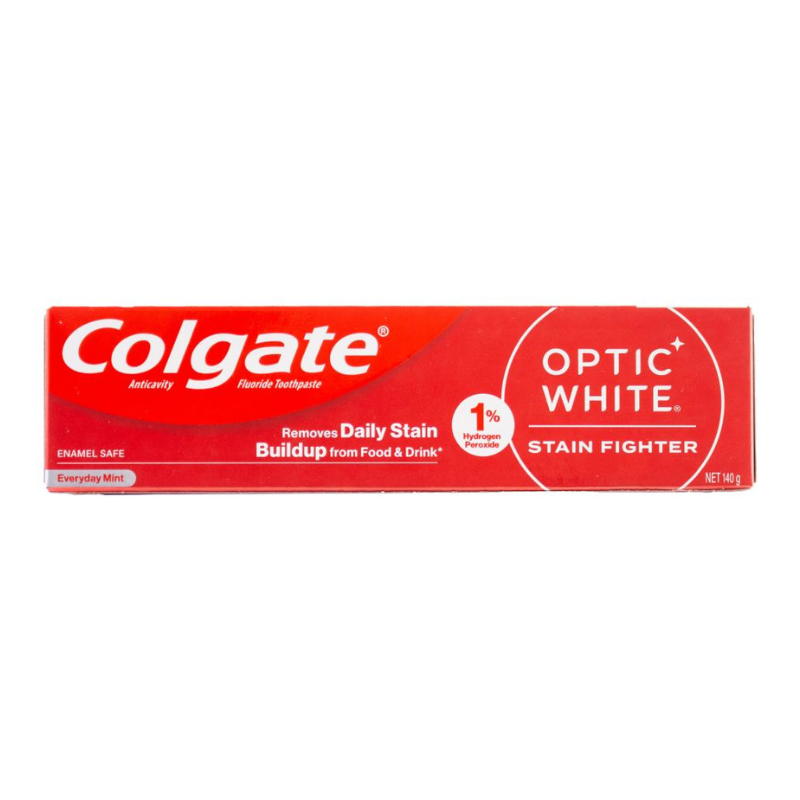 Colgate Toothpaste Optic White Stain Fighter Everyday Mint 140g