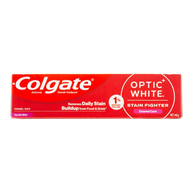 Colgate Toothpaste Optic White Stain Fighter Enamel Care 140g