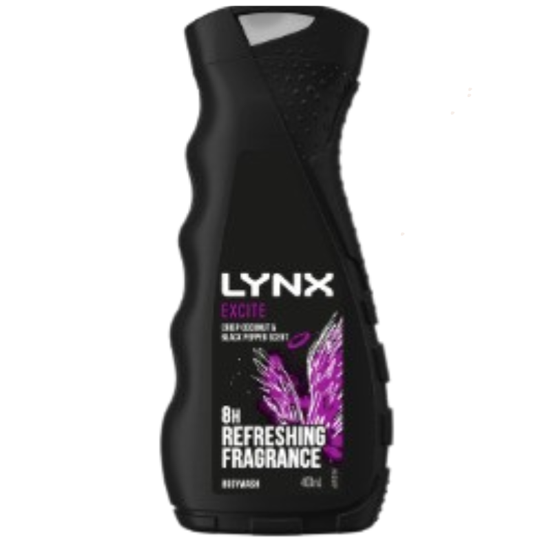 Lynx Excite Crisp Coconut & Black Pepper Scent Body Wash 400ml