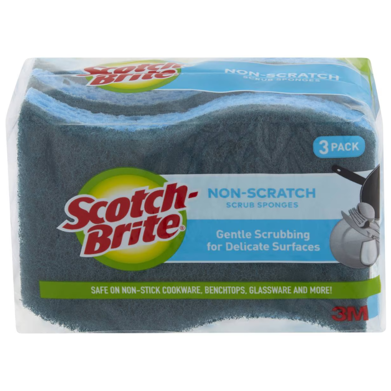 Scotch-Brite Non-Scratch Sponge Scrub 3 Pack