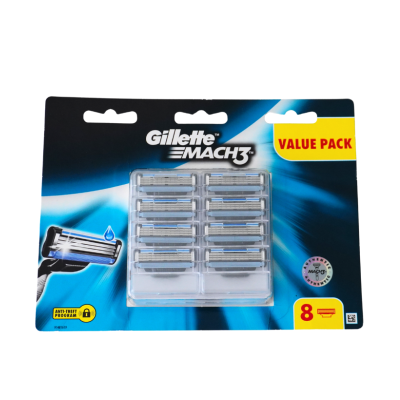 Gillette Mach3 Razor Blades 8 Cartridges