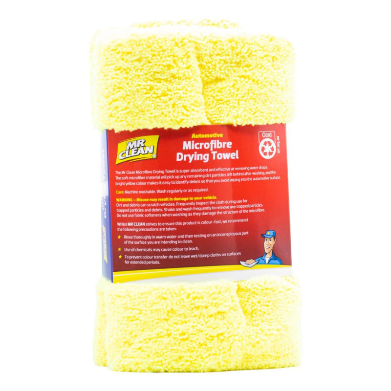 Mr Clean Microfibre Drying Towel Dry.Buff.Shine 60cm x 60cm