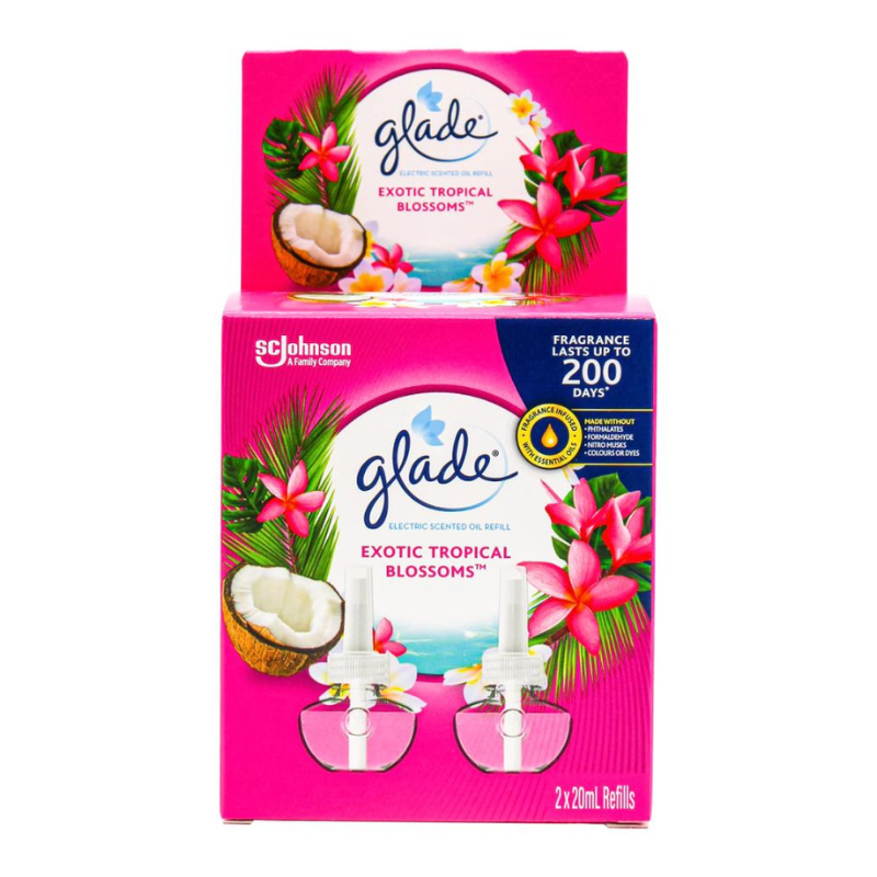 Glade Electric Scented Oil Refill Exotic Tropical Blossoms 2 x 20ml