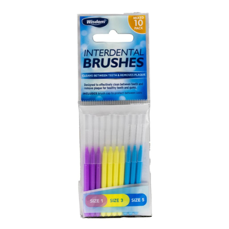 Wisdom Interdental Brushes Mixed 10 Pack Assorted Sizes