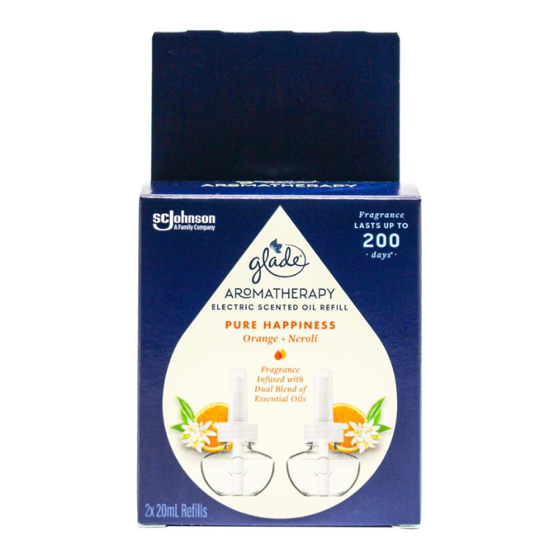 Glade Electric Scented Oil Refill Pure Happiness Orange + Neroli 2 x 20ml