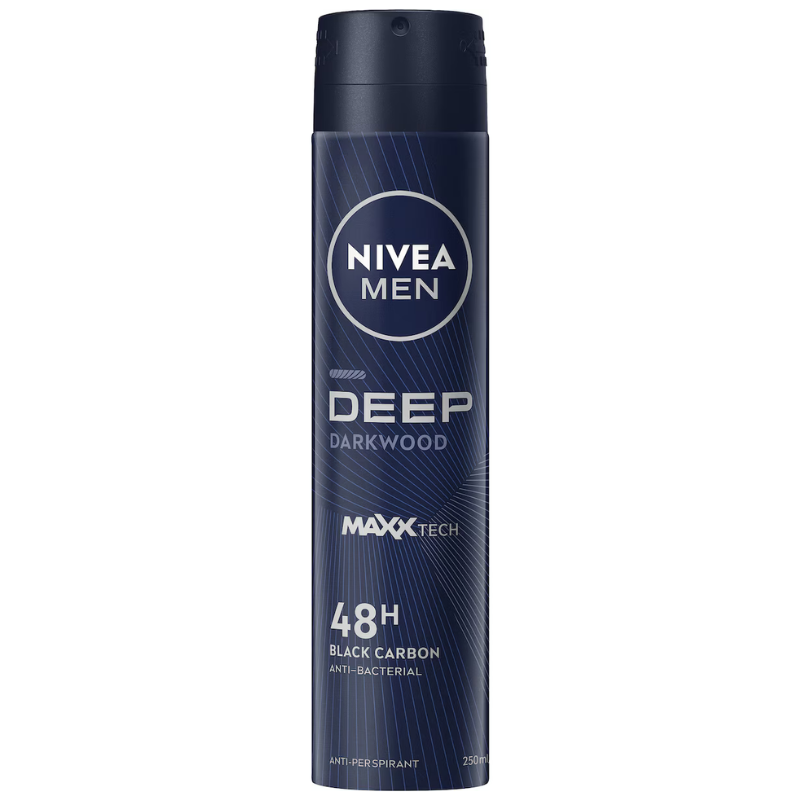 Nivea Men Deodorant Deep Darkwood Black Carbon Impact 250ml