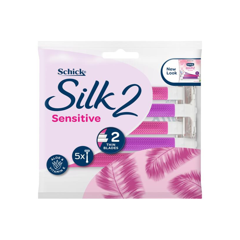 Schick Silk 2 Sensitive Disposable Razors 5 Pack