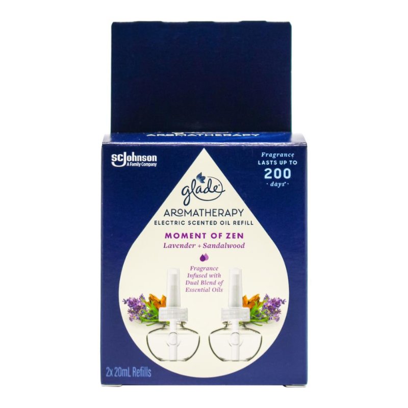Glade Electric Scented Oil Refill Moment Of Zen Lavender + Sandalwood 2 x 20ml