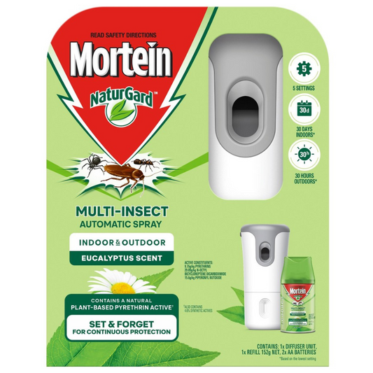 Mortein Naturgard Multi-Insect Automatic Diffuser Kit Eucalyptus Scent