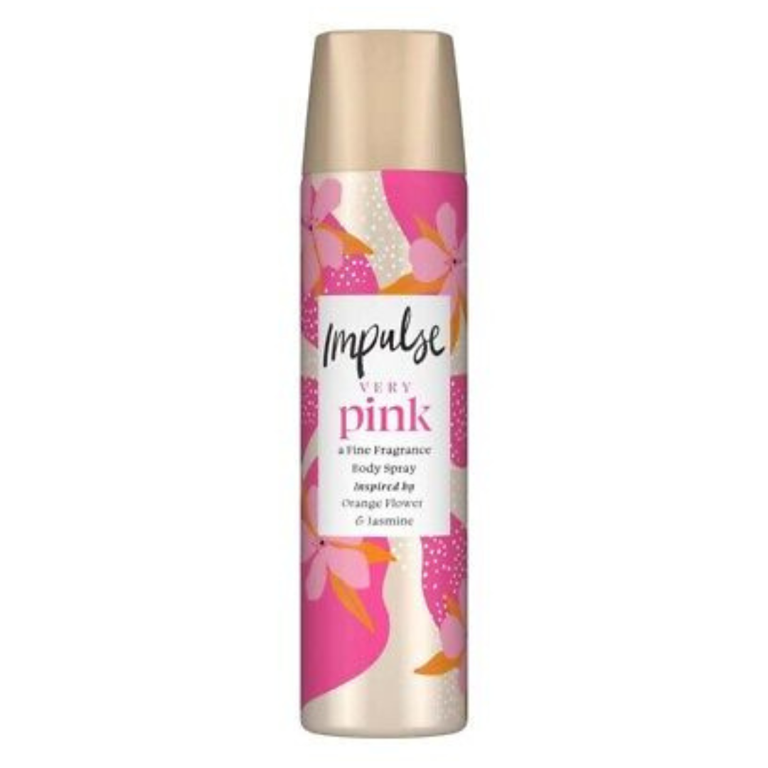Impulse Very Pink Orange Flower & Jasmine Body Spray 75ml