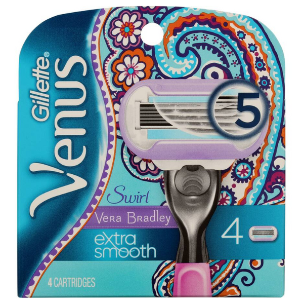 Gillette Venus Swirl Vera Bradley Extra Smooth 4 Cartridges