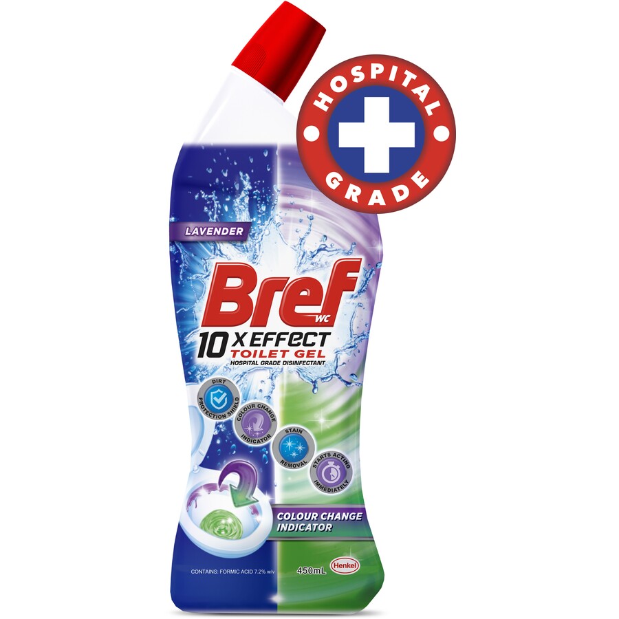 Bref 10 x Effect Toilet Gel Lavender 450ml