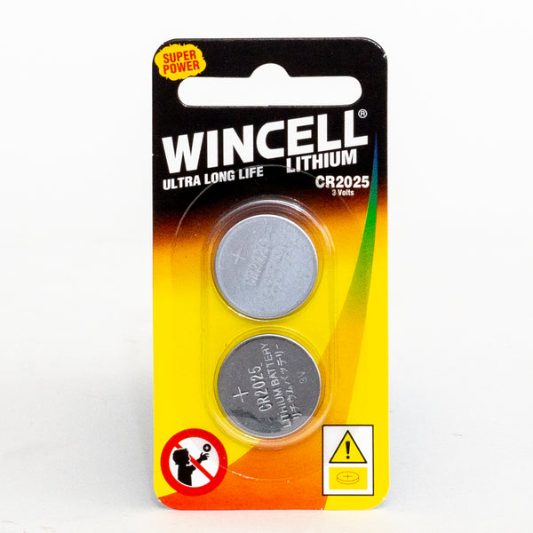 Wincell Batteries Lithium CR2025 3 Volts 2Pack