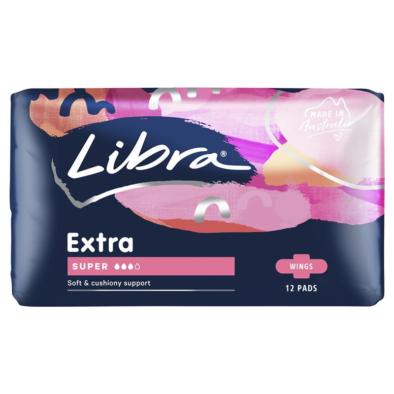 Libra Extra 12 Super Pads With Wings
