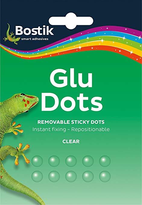 Bostik Glu Removable Sticky Dots Clear