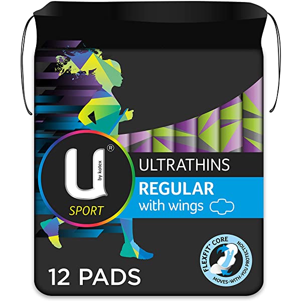 U By Kotex Sport Ultrathin Regular With Wings 12 Pads