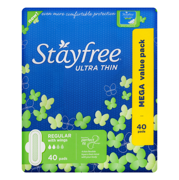 Stayfree Regular Ultra Thin With Wings 40 Pads