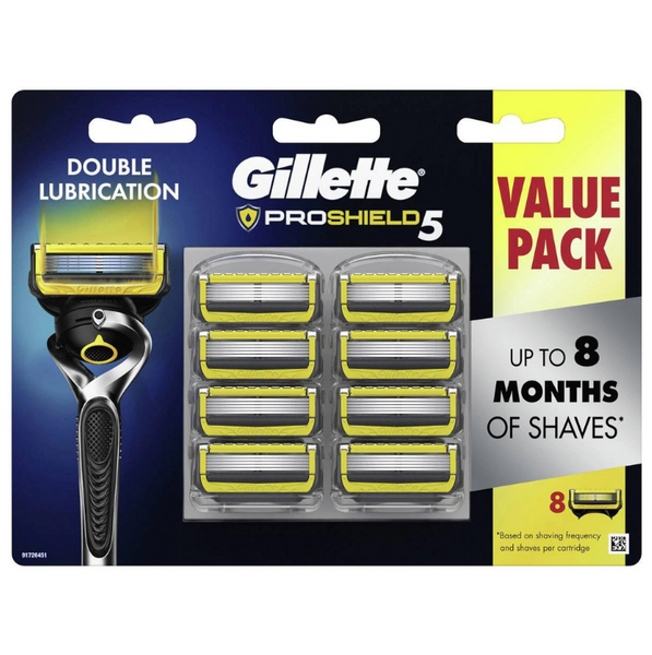Gillette Pro Shield 5 Razor Blades 8 Cartridge