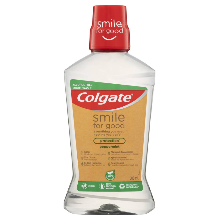 Colgate Mouthwash Smile For Good Peppermint 500ml
