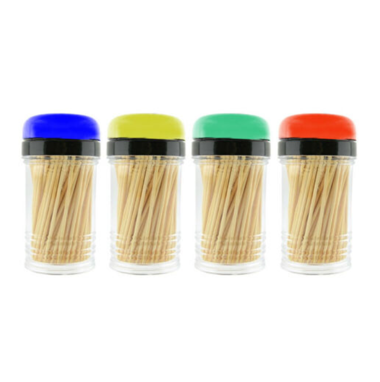 Bamboo Toothpicks 150 x 4 Bottles Pack