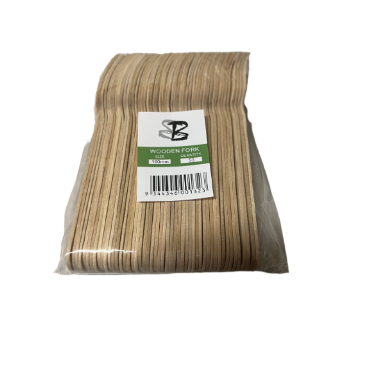B/F 160mm Wooden Fork 50 Pieces