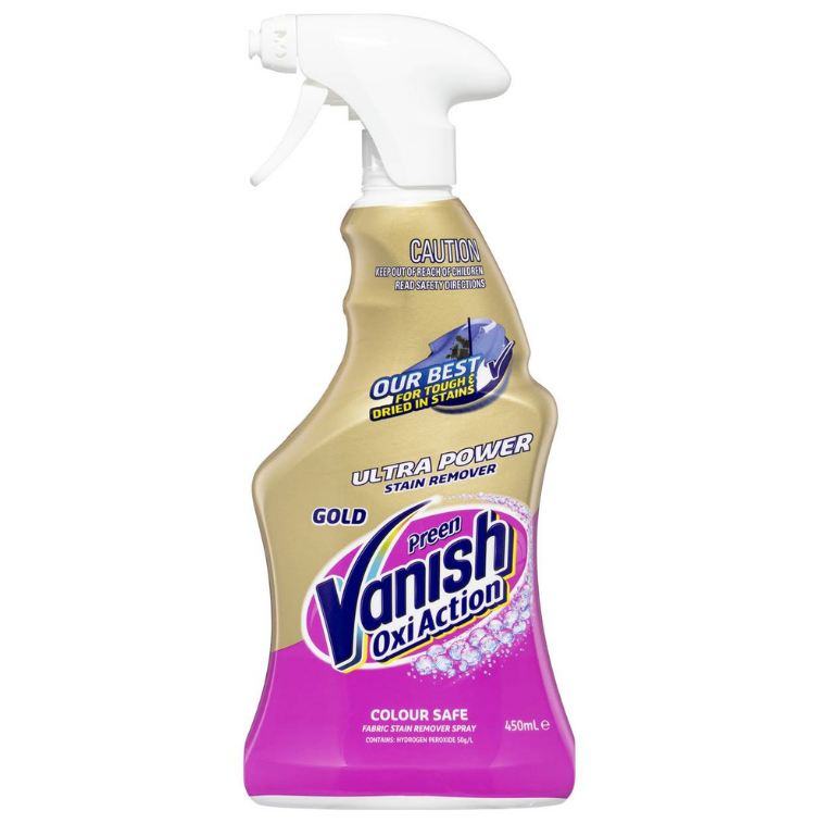 Vanish Preen Oxi Action Gold Ultra Power Fabric Stain Remover Spray 450ml