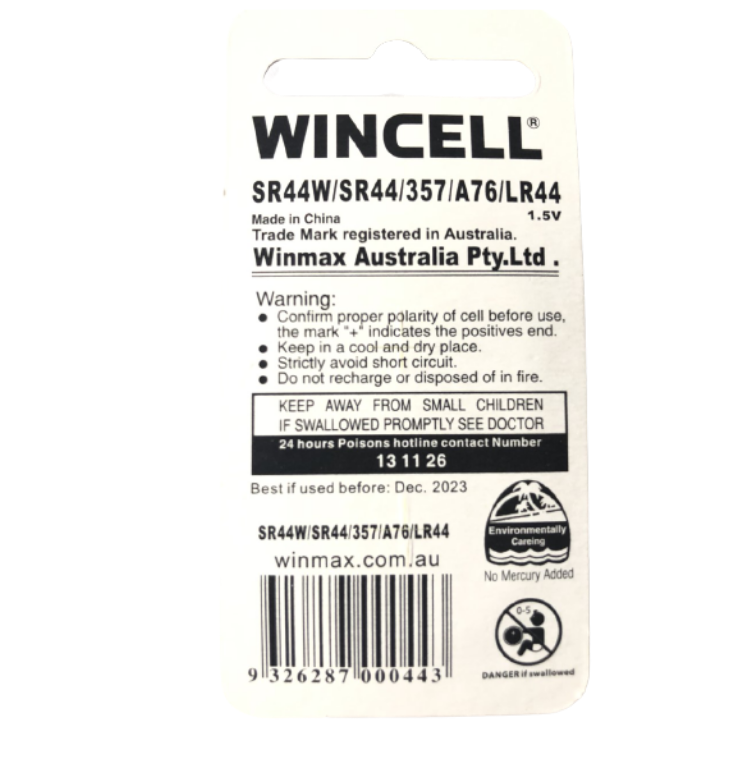 Wincell Batteries Alkaline W-AG13 2Pack