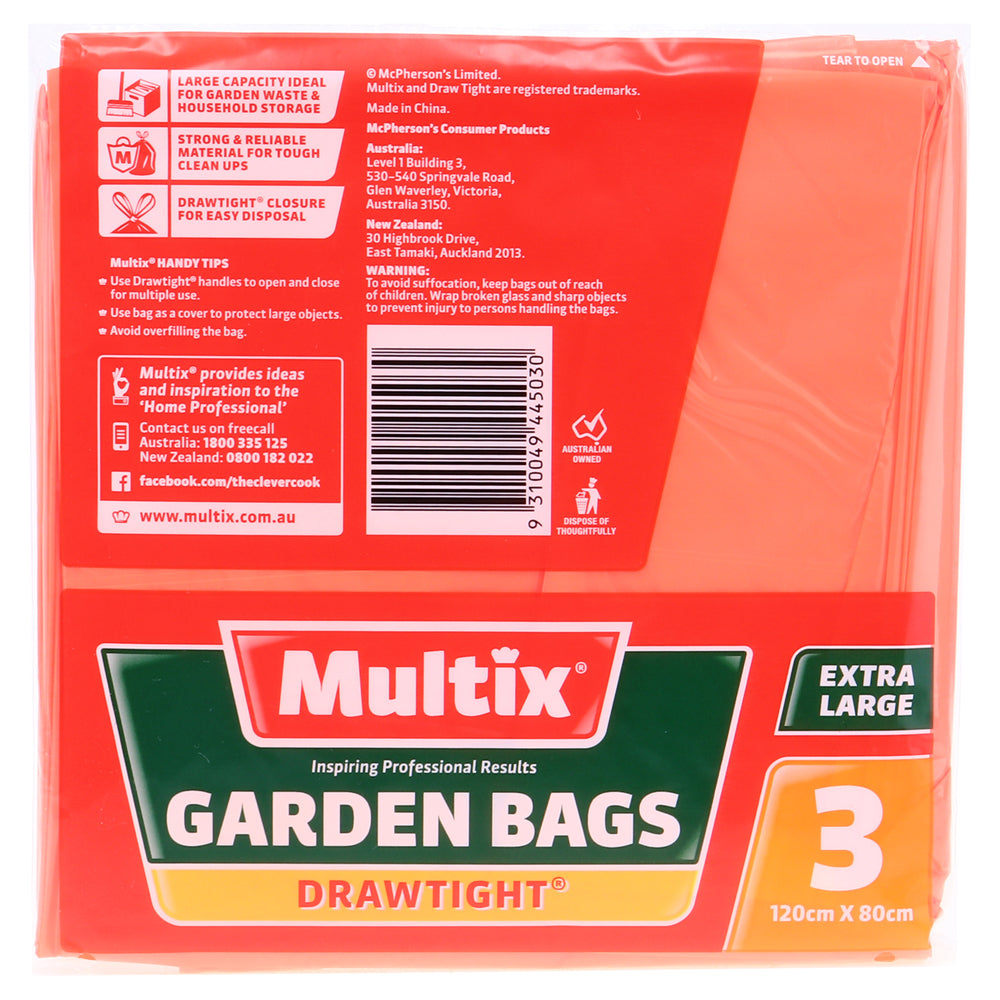 Multix Drawtight Garden Bags Extra Large 3 x 120cm X 80cm