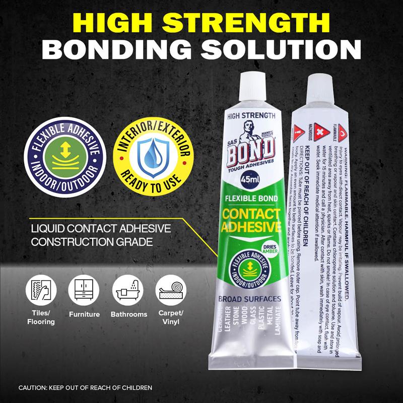 Handy Hardware Liquid Contact Adhesive Flexible Bond 45ml