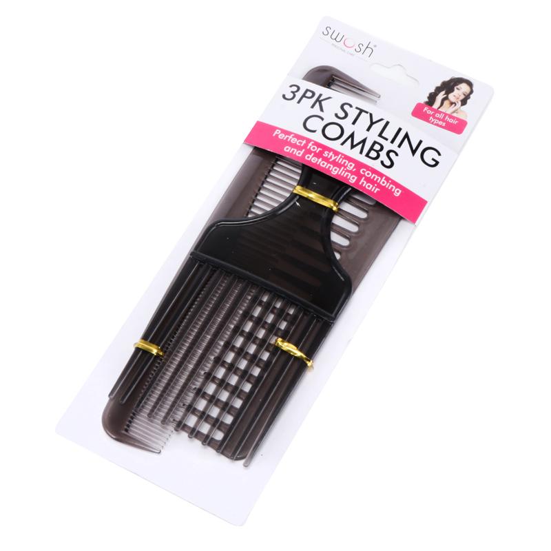 Swosh 3 Pk Styling Combs