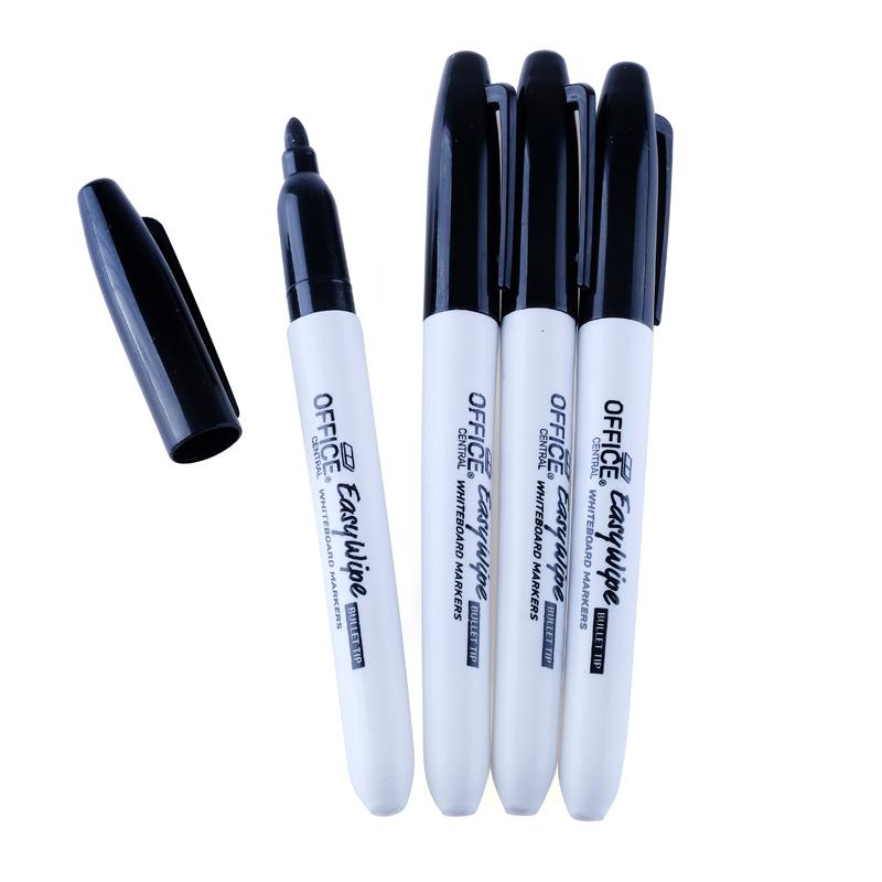 Office Central Whiteboard Markers Black Ink 4 Pack