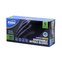Xtra Kleen Disposable Nitrile Gloves Black Small 100 Pack