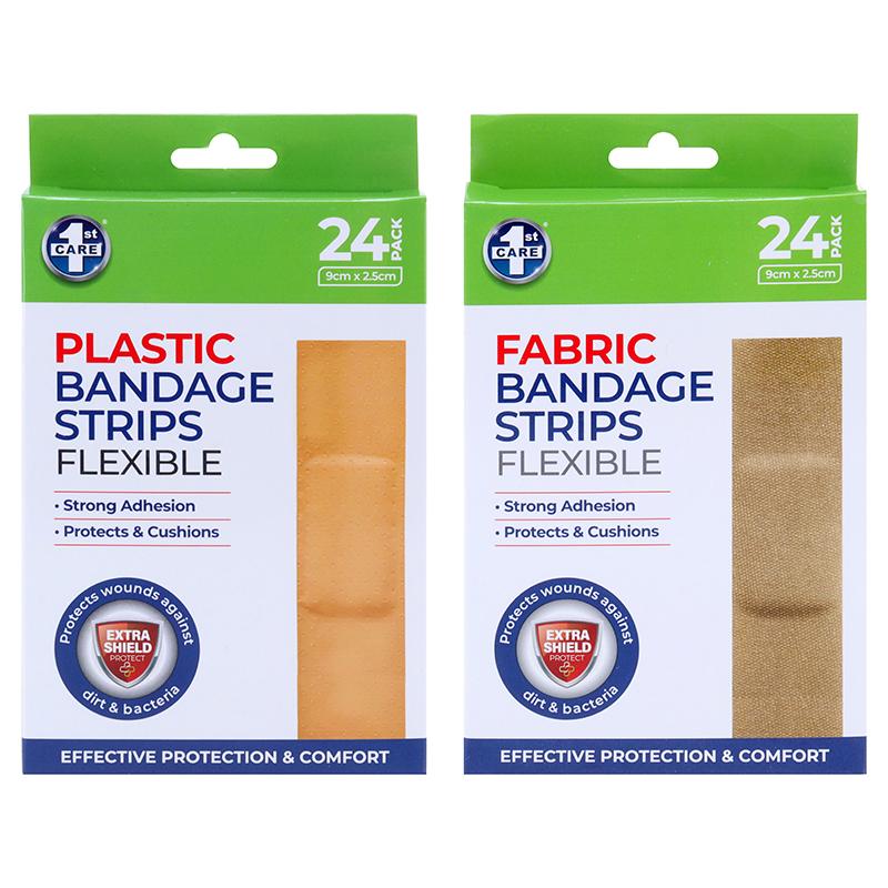 1St Care Bandage Strips Flexible 24 Pack